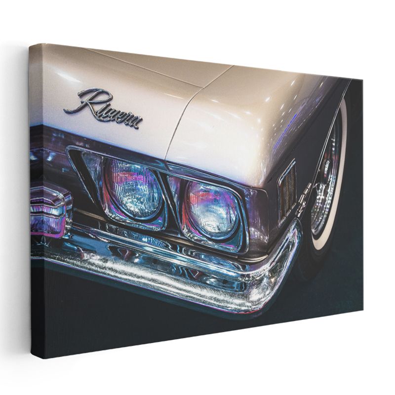 Buick Riviera Ön Farları - Klasik Amerikan Otomobili Detay Kanvas Tablo