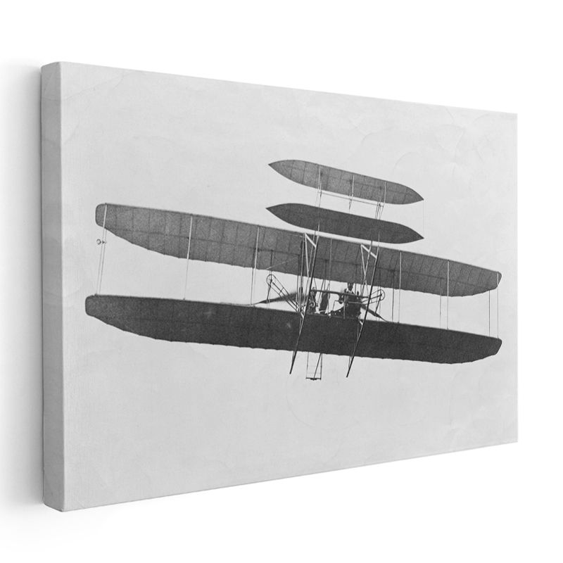 Wright Kardeşler Uçağı - Havacılık Tarihinin İlk Adımları Kanvas Tablo