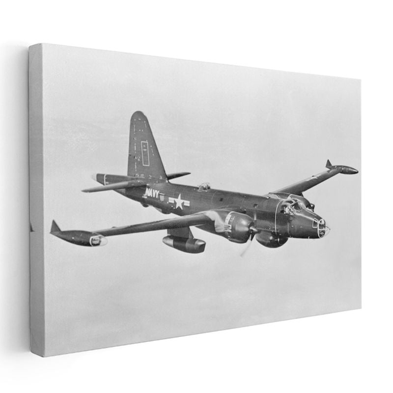 Askeri Bombardıman Uçağı - Klasik Deniz Kuvvetleri Hava Aracı Kanvas Tablo