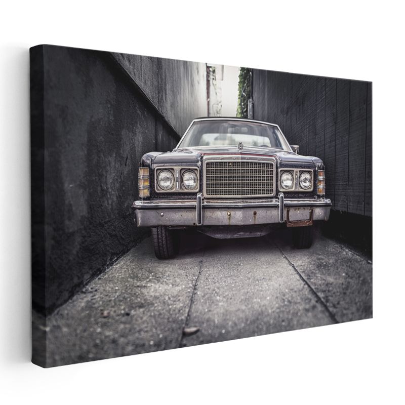 Ford LTD - Dar Sokakta Klasik Amerikan Sedan Kanvas Tablo