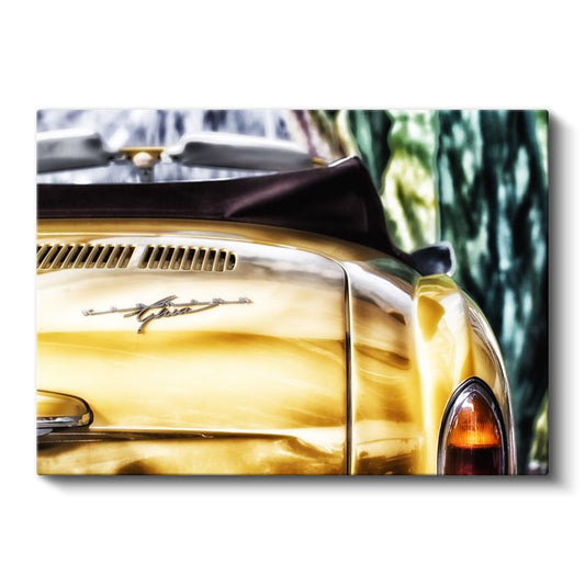 Opel Kadett - Klasik Altın Sarısı Otomobil Kanvas Tablo