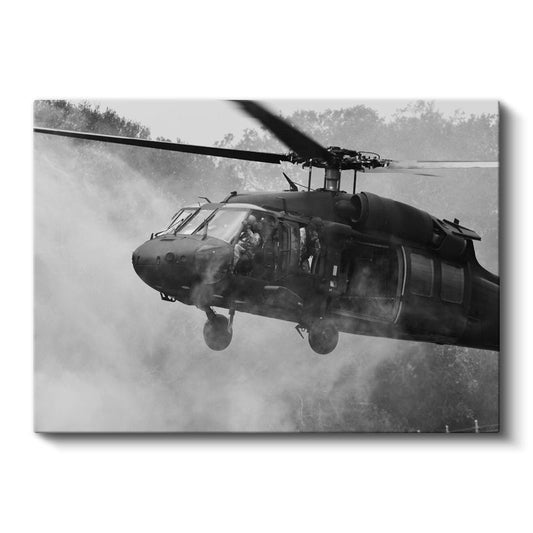 Black Hawk Helikopter - Görev Başında Askeri Hava Gücü Kanvas Tablo