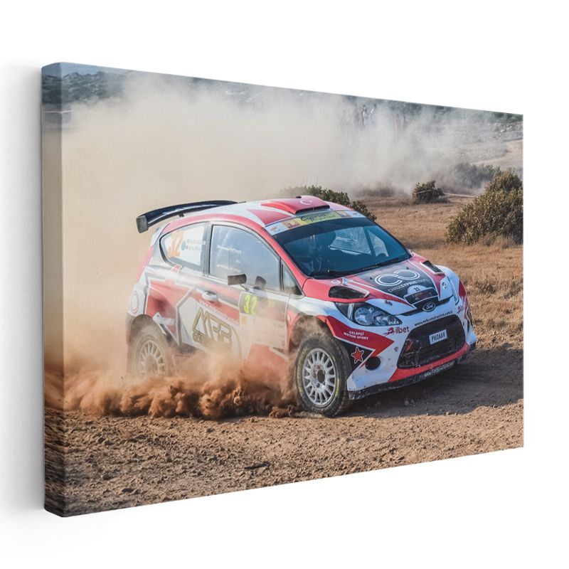 Ford Fiesta WRC - Toprak Zeminde Ralli Heyecanı Kanvas Tablo