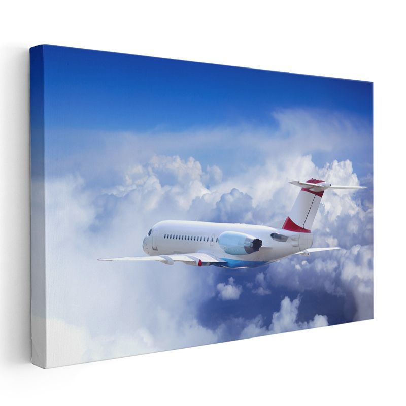 Özel Jet - Bulutlar Arasında Lüks Seyahat Kanvas Tablo