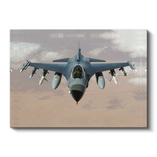 F-16 Savaş Uçağı - Havacılık Teknolojisinin Zirvesi Kanvas Tablo