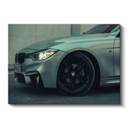 BMW 3 Serisi - Lüks Alman Sedan Detayı Kanvas Tablo