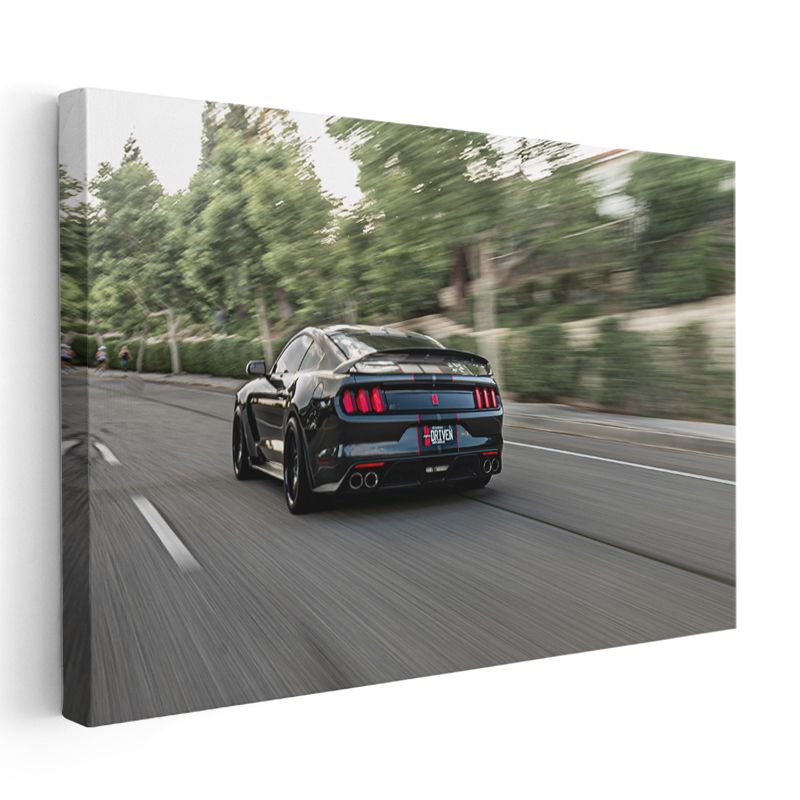 Ford Mustang GT - Siyah Spor Otomobil Kanvas Tablo