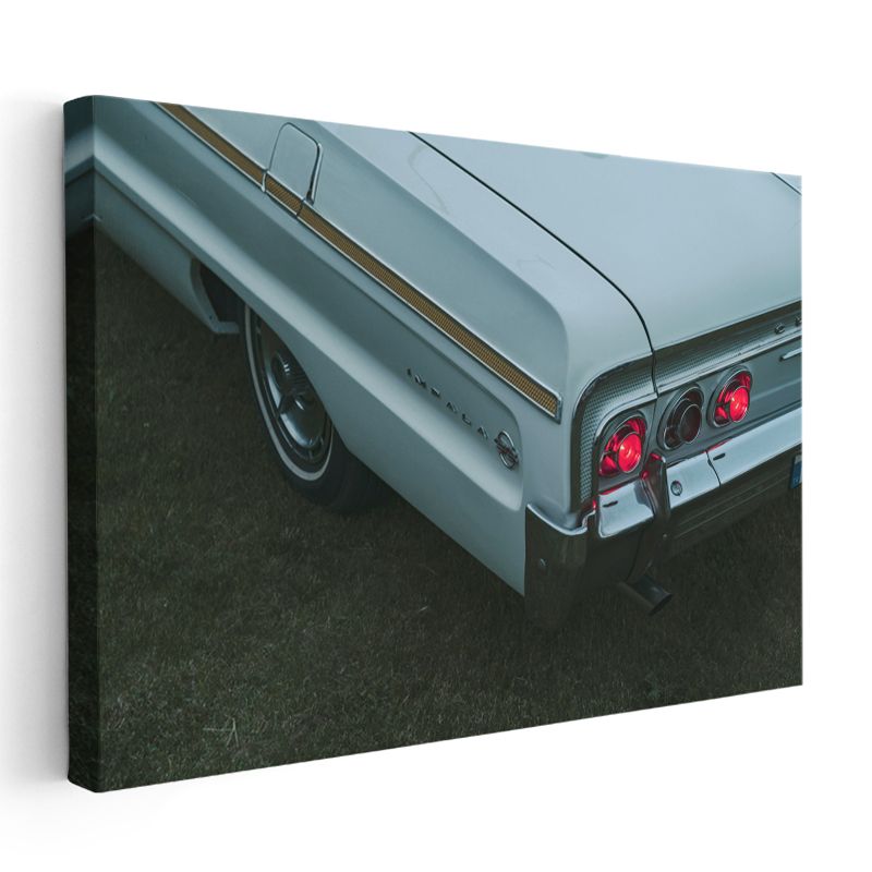 Chevrolet Impala - Klasik Amerikan Arabası Arka Detay Kanvas Tablo
