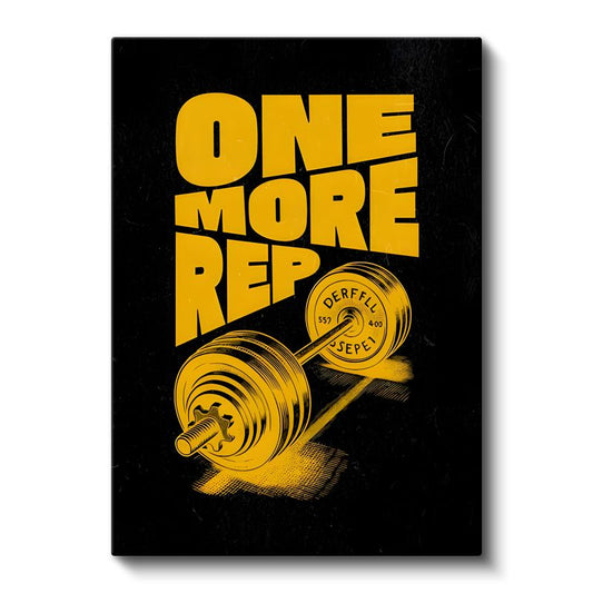 One More Rep - Spor Motivasyon Yazısı Kanvas Tablo
