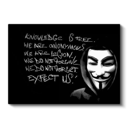Anonymous - Hacker Manifestosu Kanvas Tablo