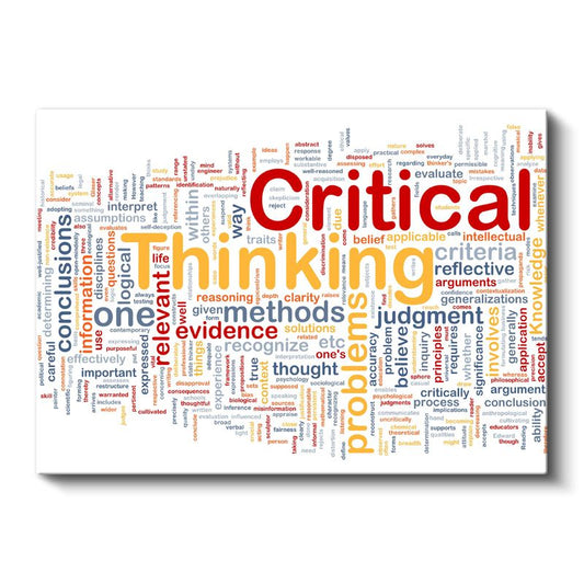 Critical Thinking - Eğitim Konsepti Kelime Bulutu Kanvas Tablo