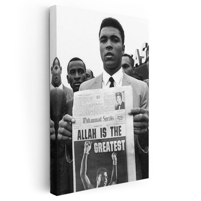 Muhammad Ali - Efsanevi Boksör Portresi Kanvas Tablo