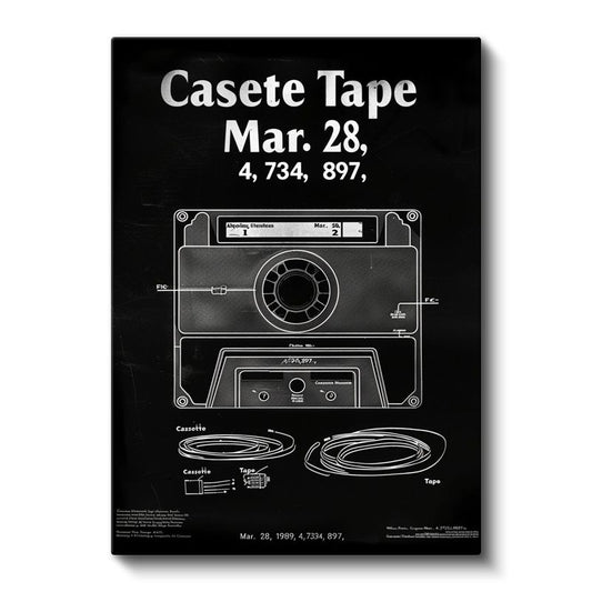Kaset - 1989 Retro Müzik Teknolojisi Kanvas Tablo