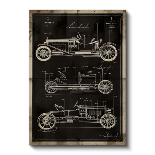 Klasik Otomobil - Vintage Araba Tasarımı Kanvas Tablo