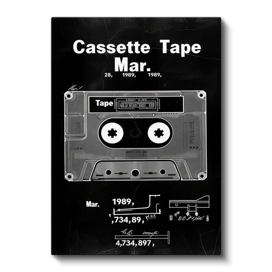 Kaset - 1989 Müzik Teknolojisi Kanvas Tablo