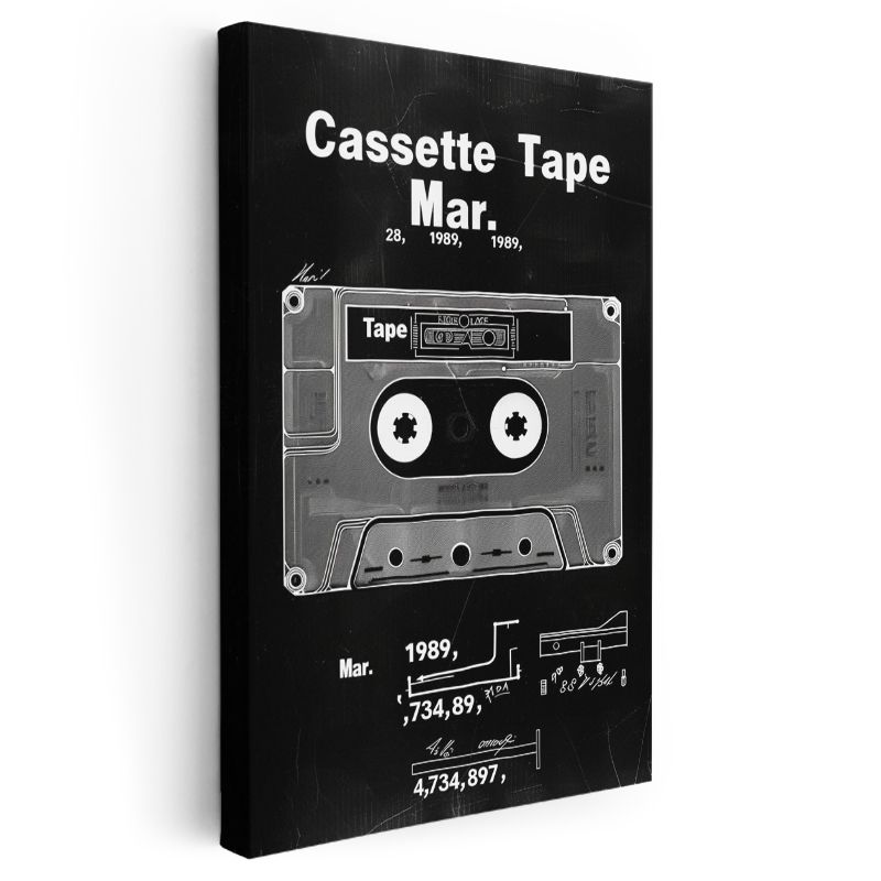 Kaset - 1989 Müzik Teknolojisi Kanvas Tablo