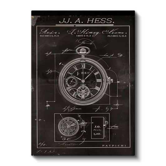 Cep Saati - Klasik Zaman Ölçer Kanvas Tablo