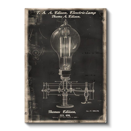 Edison Ampulü - Aydınlatma Devrimi Kanvas Tablo