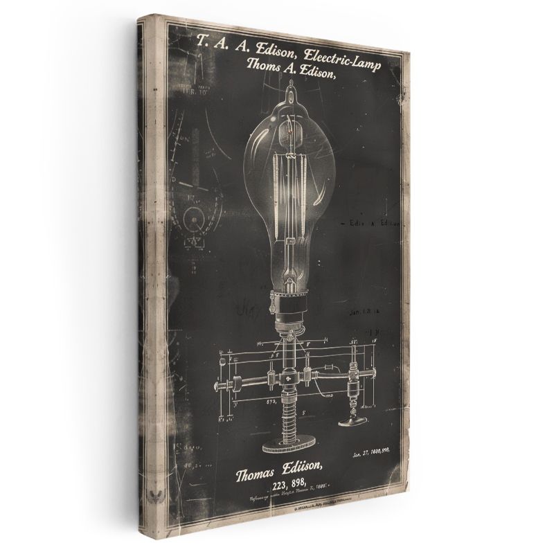Edison Ampulü - Aydınlatma Devrimi Kanvas Tablo