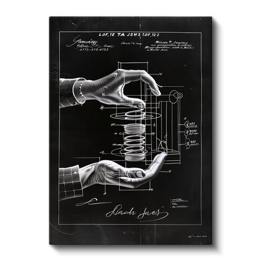Mekanik Yay Sistemi - El İle Çalışan Mekanizma Kanvas Tablo