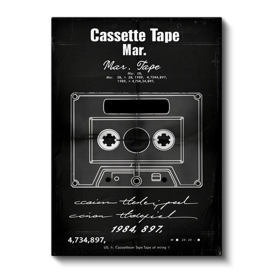 Kaset - Retro Müzik Teknolojisi Kanvas Tablo