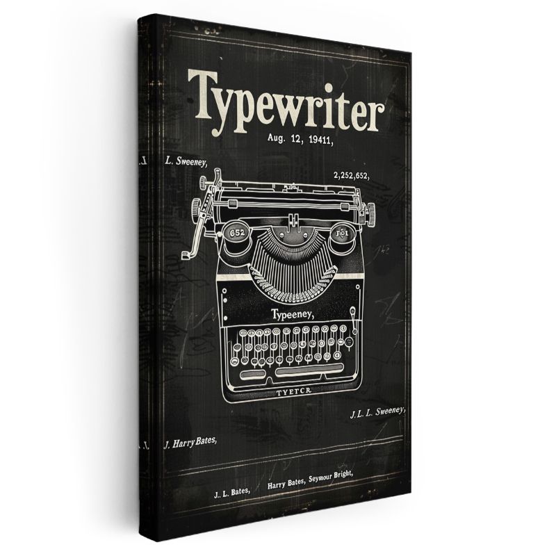Daktilo - Nostaljik Yazı Makinesi Kanvas Tablo