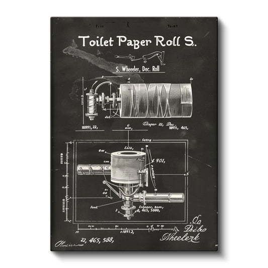 Tuvalet Kağıdı Mekanizması - Endüstriyel Tasarım Kanvas Tablo