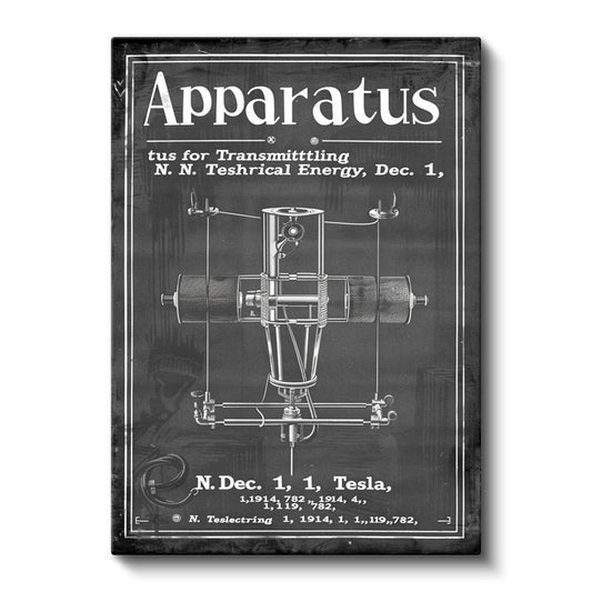 Tesla Cihazı - Elektrik Enerjisi İletim Aparatı Kanvas Tablo
