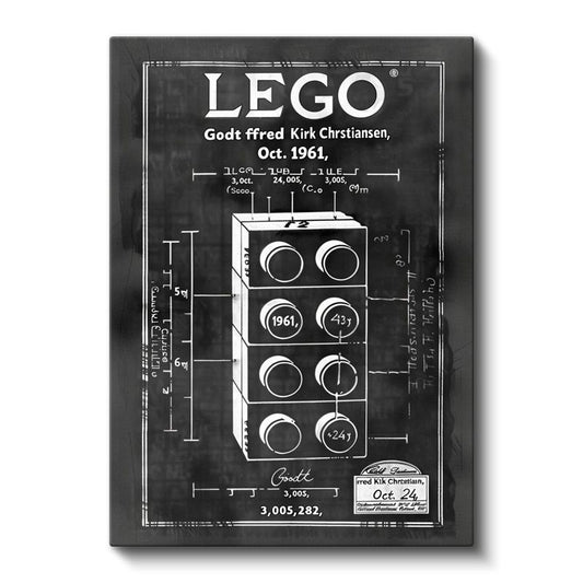 Blok Detayı - Klasik Yapı Taşı Teknik Çizimi Kanvas Tablo