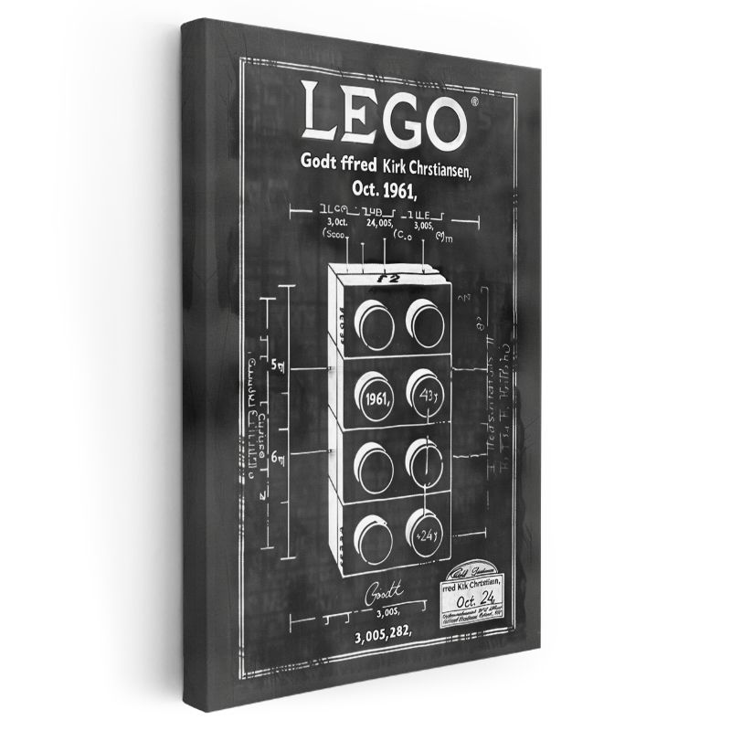 Blok Detayı - Klasik Yapı Taşı Teknik Çizimi Kanvas Tablo