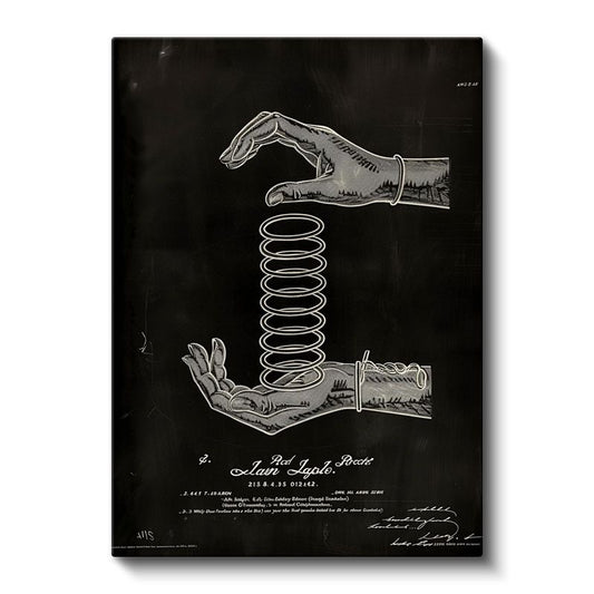 Yaylı Oyuncak - Klasik El Becerisi Patenti Kanvas Tablo