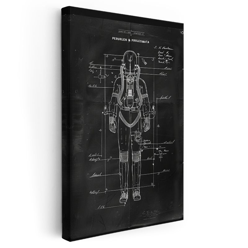 Dalgıç Kıyafeti - Denizaltı Keşif Ekipmanı Kanvas Tablo