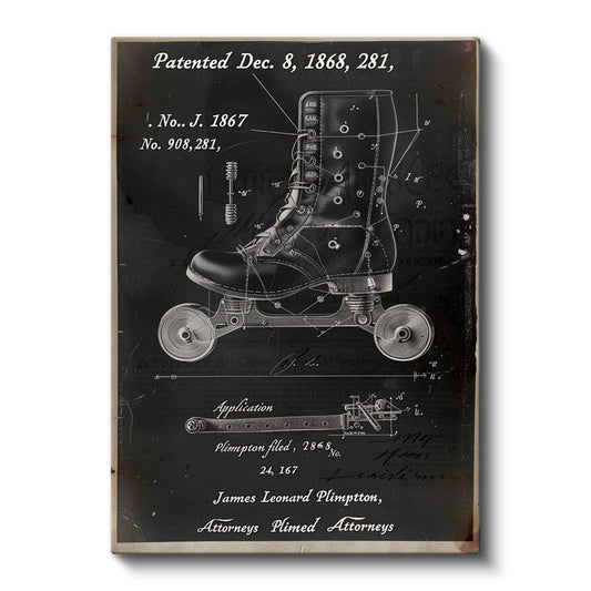 Tekerlekli Bot Patenti - 1868 Tarihli İlk Paten Tasarımı Kanvas Tablo