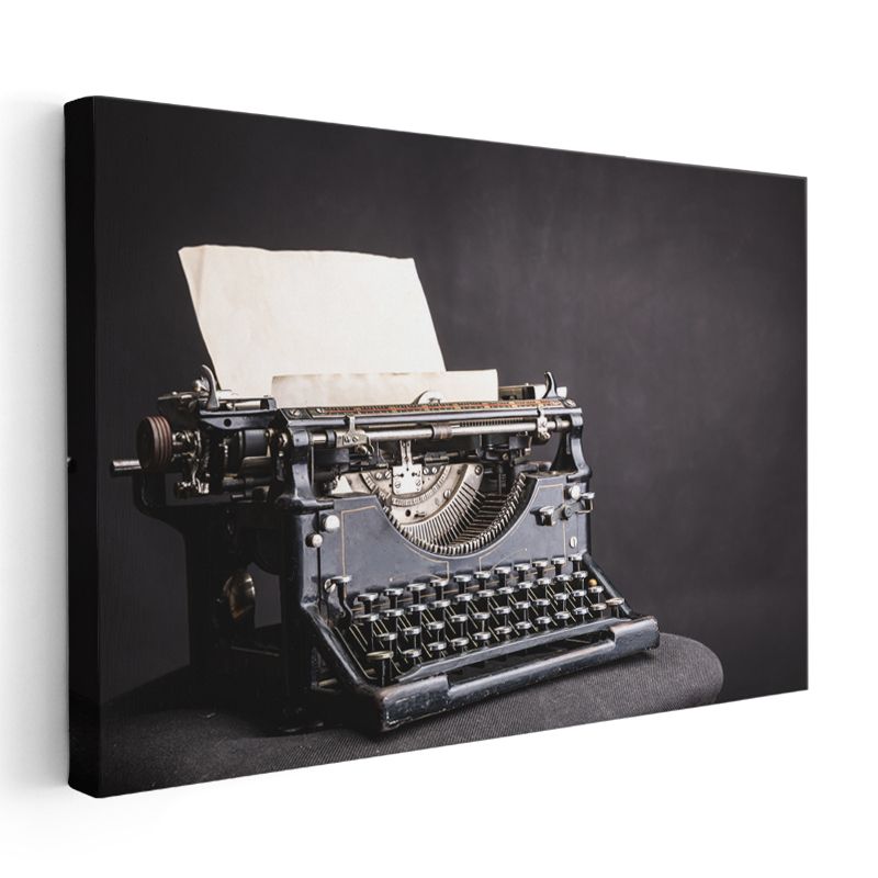 Vintage Daktilo - Yazarların Vazgeçilmezi Kanvas Tablo