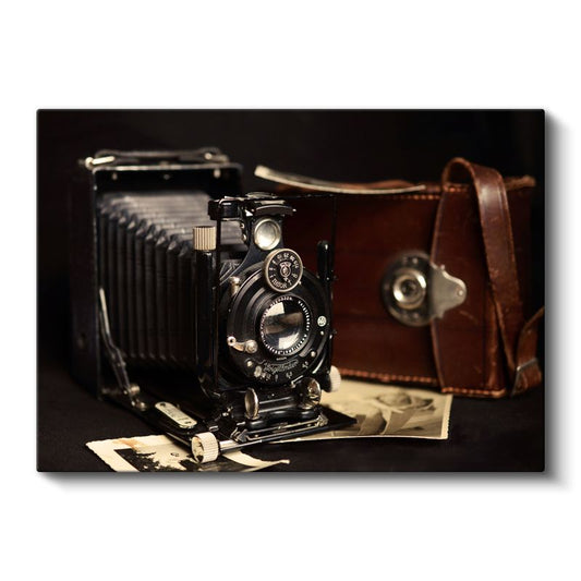Körüklü Fotoğraf Makinesi - Geçmişin İzleri Kanvas Tablo