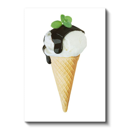 Dondurma Külahı - Çikolatalı Tatlı Zevki Kanvas Tablo