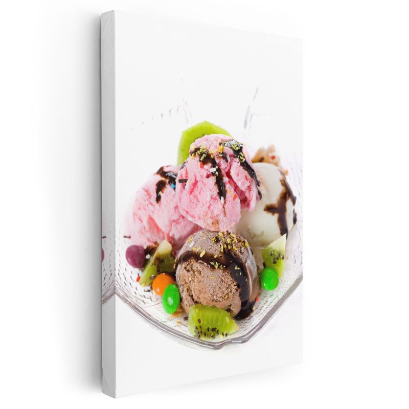 Dondurma Çeşitleri - Meyveli Karışım Lezzeti Kanvas Tablo
