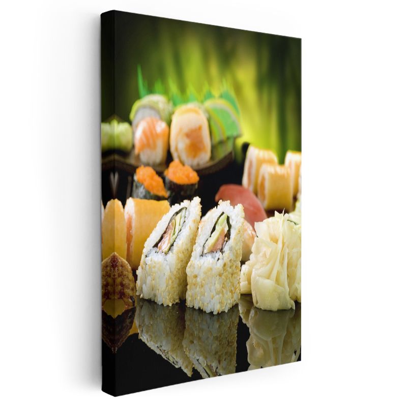 Japon Lezzeti - Renkli Suşi Çeşitleri Kanvas Tablo