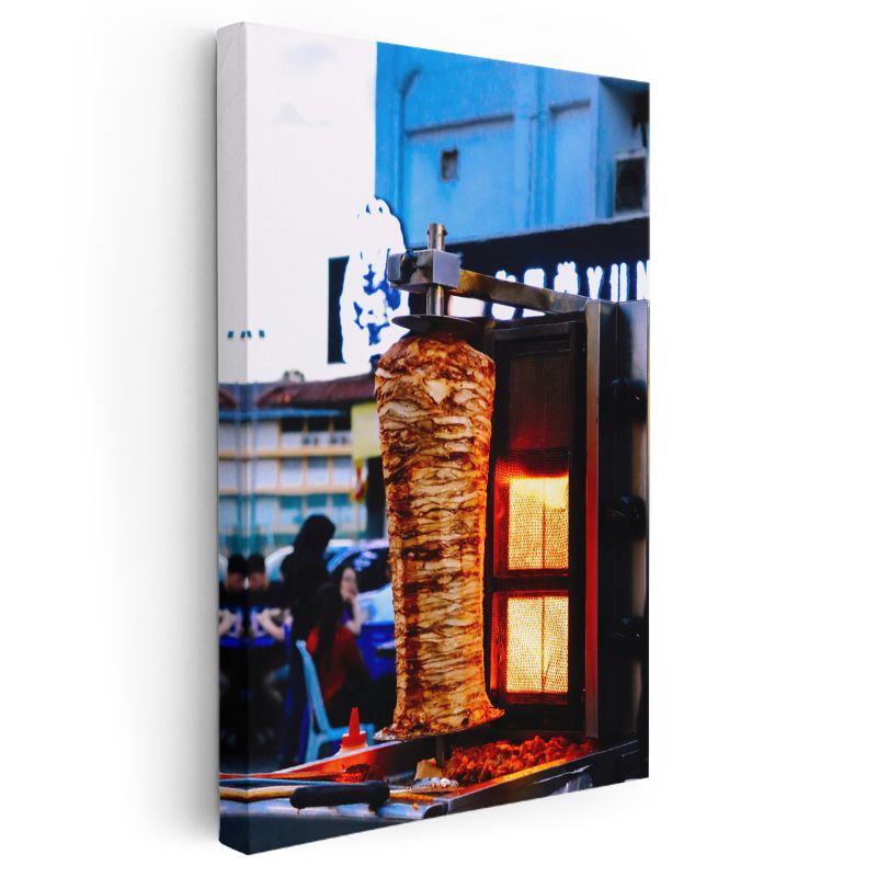 Döner Kebap - Geleneksel Pişirme Tekniği Kanvas Tablo