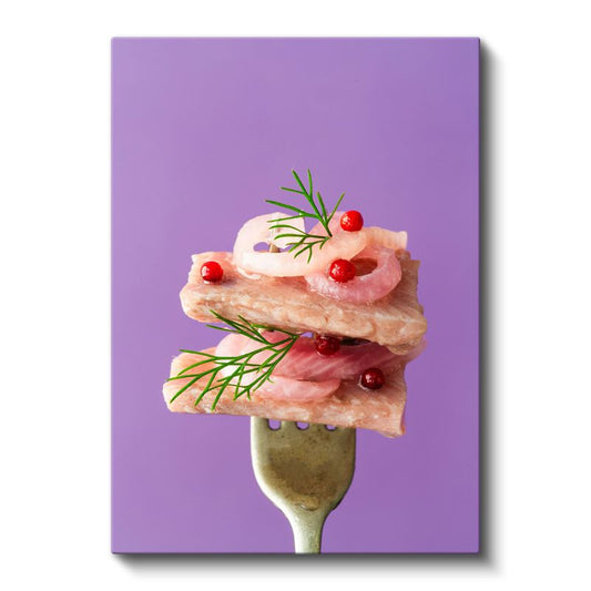 Gurme Balık Tabağı - Dereotlu Deniz Lezzeti Kanvas Tablo