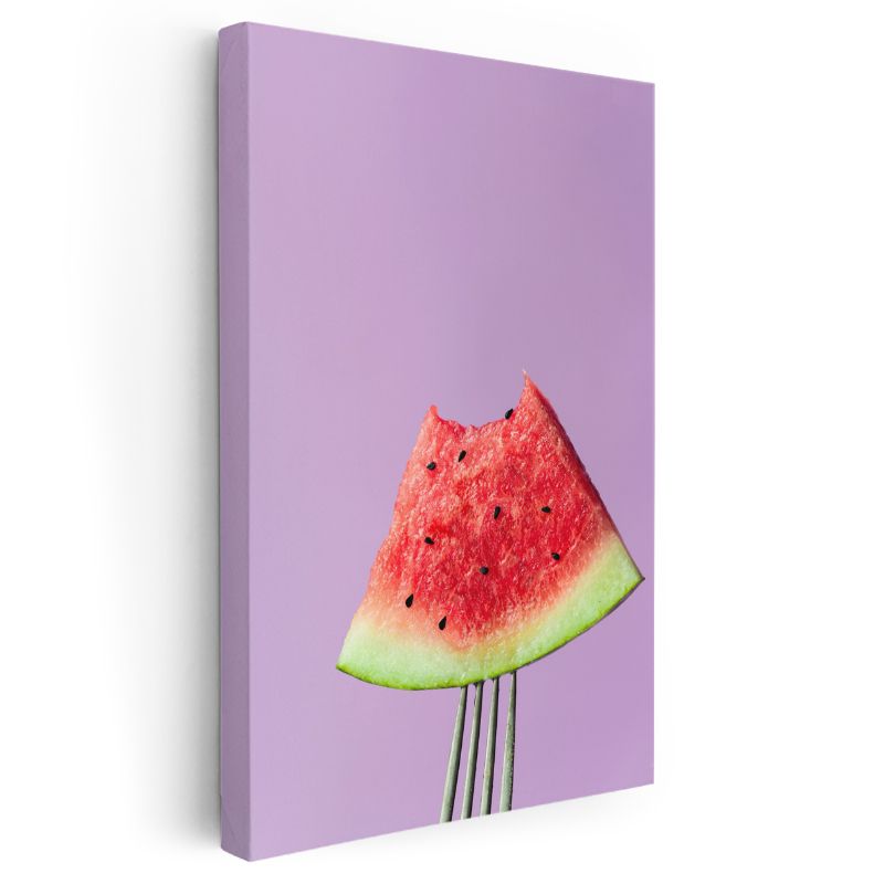 Karpuz Dilimi - Yaz Meyvesi Tazeliği Kanvas Tablo