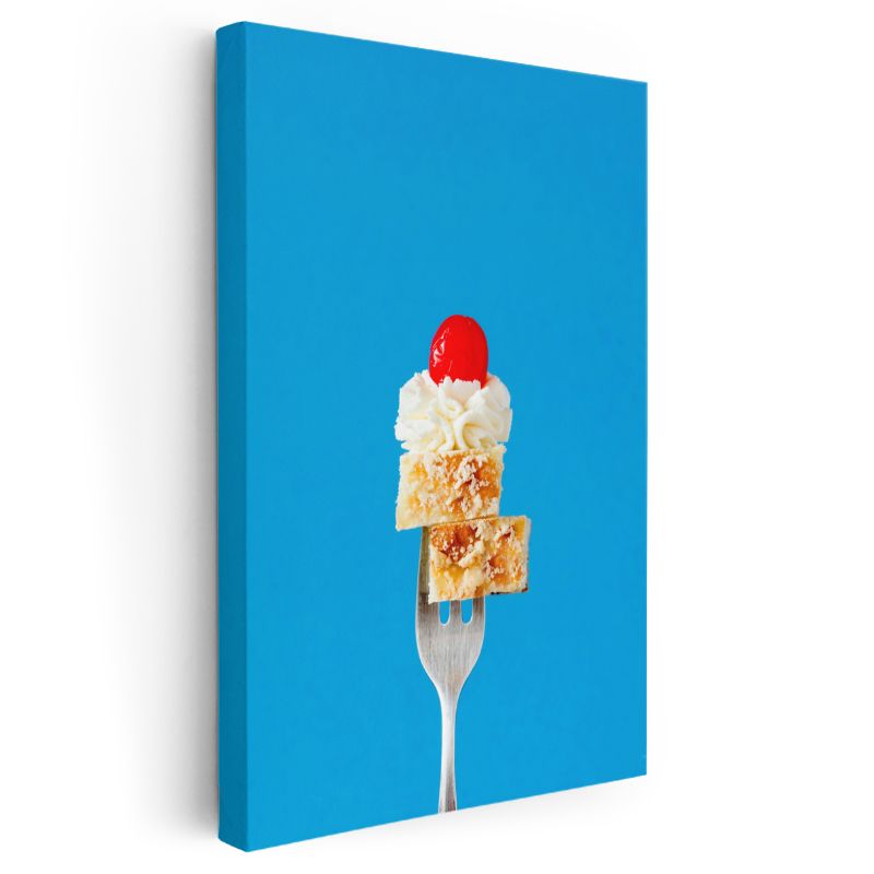 Pasta Keyfi - Kremali Tatlı Sunumu Kanvas Tablo