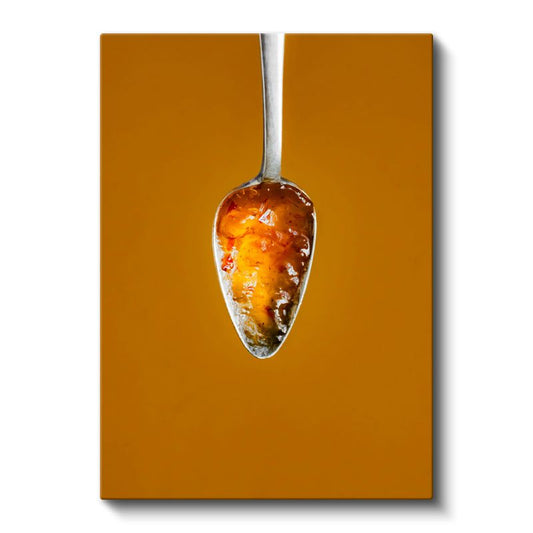 Altın Bal - Kaşıkta Parlayan Tatlı Lezzet Kanvas Tablo