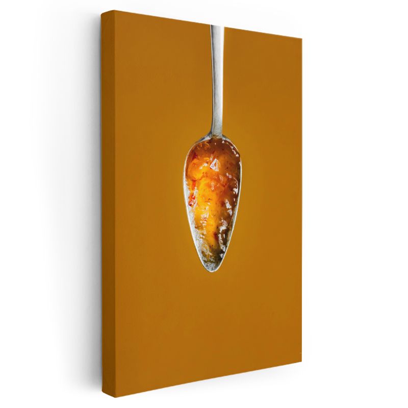 Altın Bal - Kaşıkta Parlayan Tatlı Lezzet Kanvas Tablo