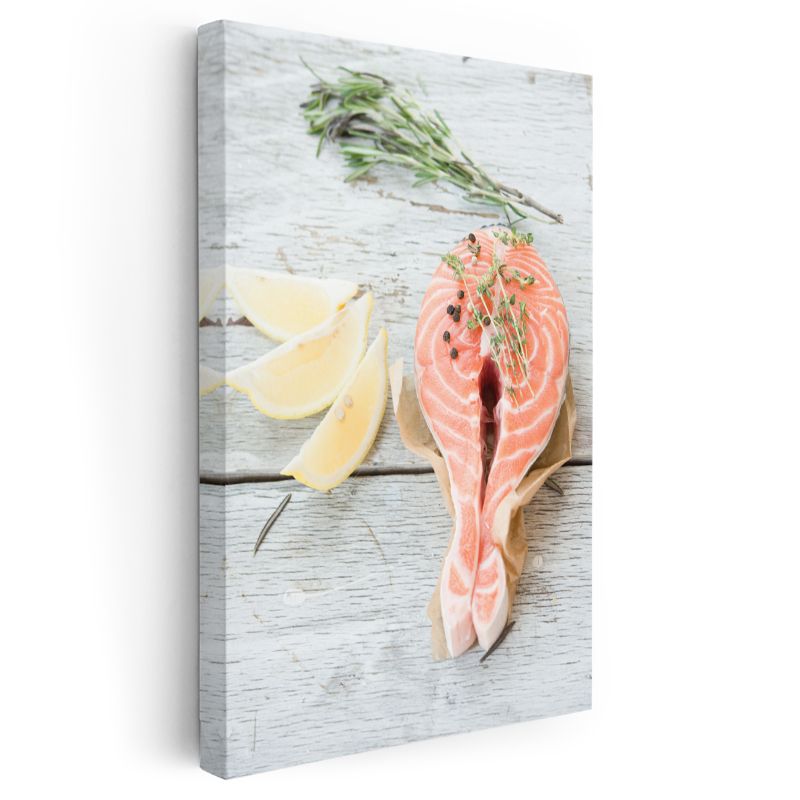 Taze Somon - Deniz Lezzeti Şöleni Kanvas Tablo