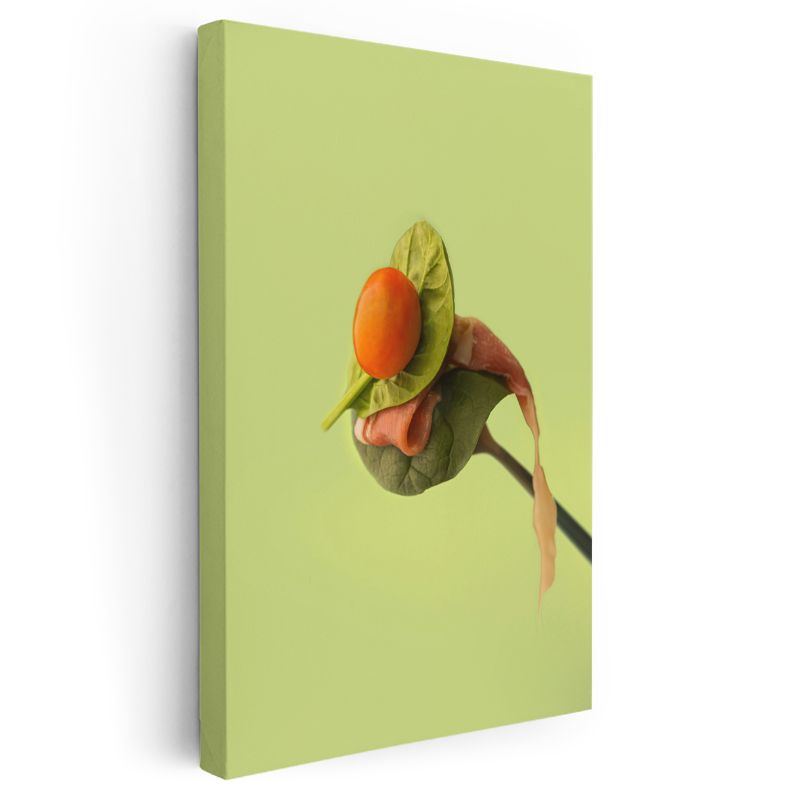 Ispanak ve Domates - Taze Salata Kompozisyonu Kanvas Tablo