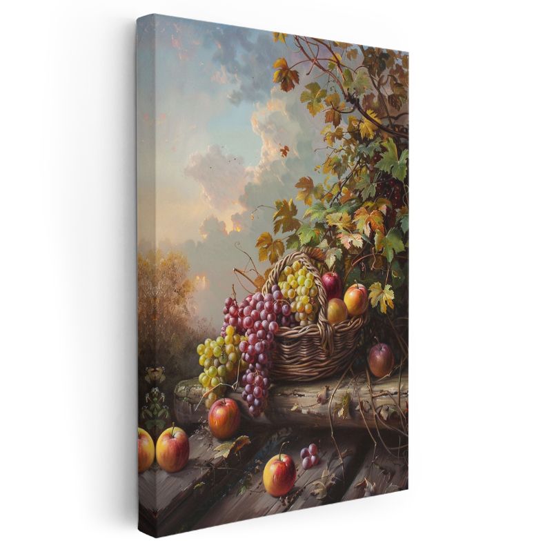 Sonbahar Hasadı - Doğal Meyve Kompozisyonu Kanvas Tablo