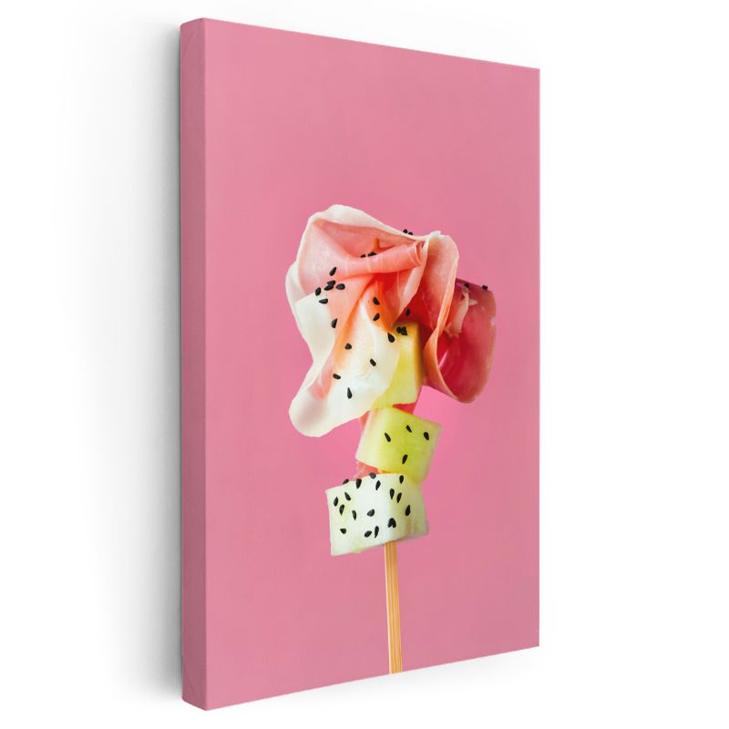 Meyve Şiş - Renkli Atıştırmalık Kanvas Tablo