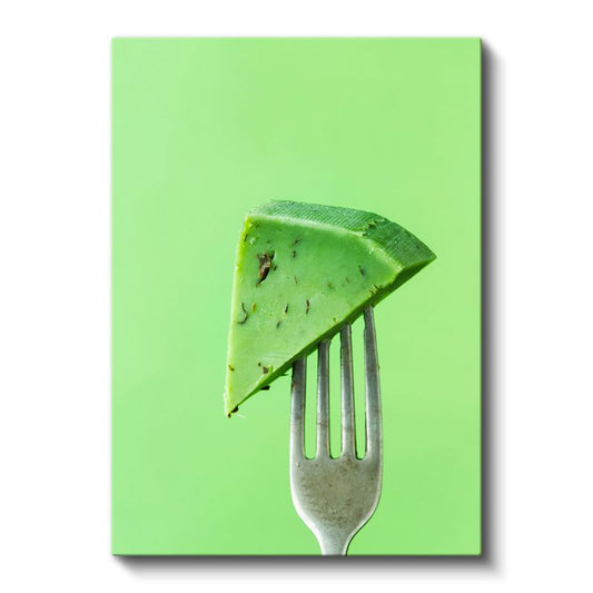 Karpuz Dilimi - Çatalla Sunulmuş Ferahlatıcı Meyve Kanvas Tablo