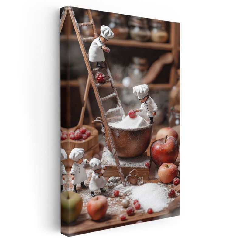 Minyatür Aşçılar - Tatlı Mutfak Macerası Kanvas Tablo